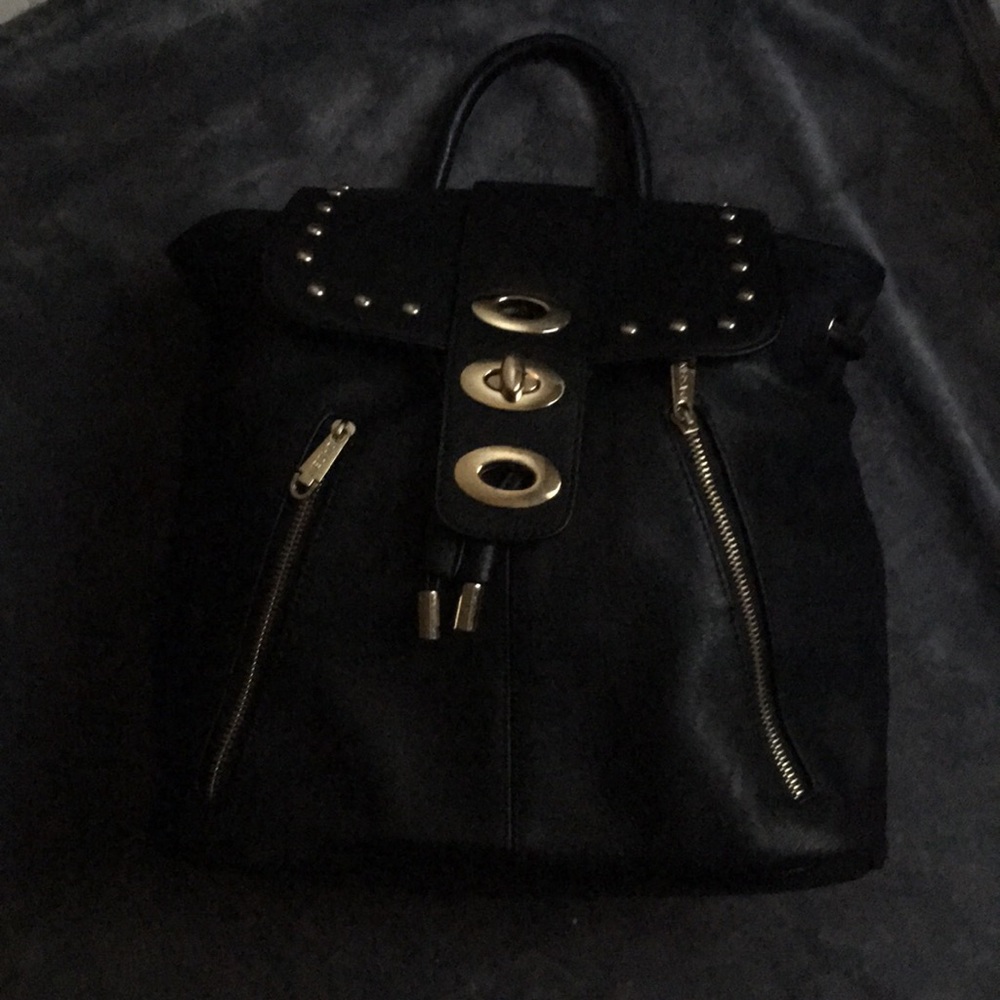 Name-brand leather back pack
